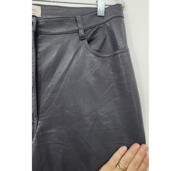 Wilfred Melina High Rise Faux Leather Pant Ardoise‎ Grey Size 10 - Picture 6 of 12